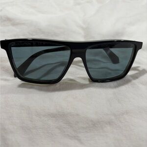 Louis Vuitton LV Black Green Marbled Portland Oversized Sunglasses